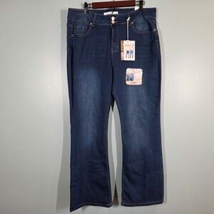 9th & Main Curvy Bootcut Jeans Womens 18W Dark Wash Smart Stretch Denim NWT